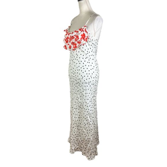 RIXO x Target Polka Dot Sleeveless Ruffle Slip Dress Scoop Neck Size Small NEW - Picture 7 of 11